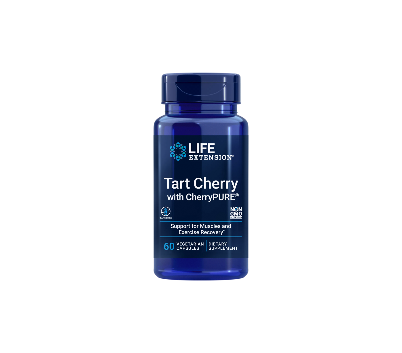 Life Extension Tart Cherry with CherryPURE®, 480 mg 60 vegetarian capsules for rapid muscle recovery after exercise
